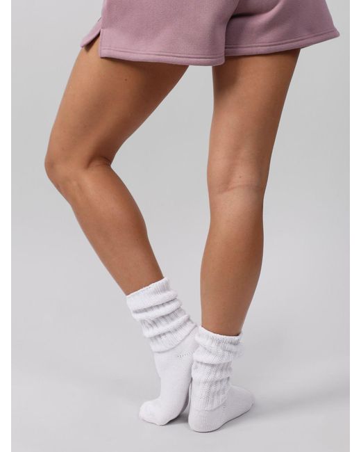 Comfrt White Scrunch Socks