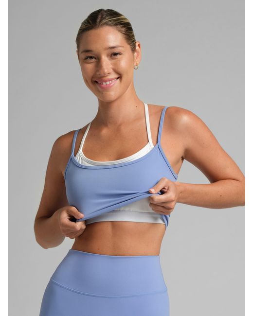 Comfrt Blue Core Double Layer Crop Tank