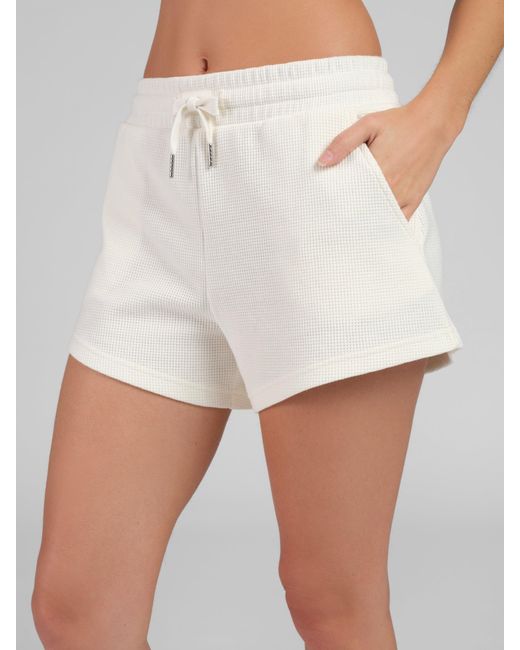 Comfrt White Waffle Lounge Short