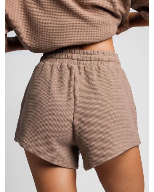 Comfrt Brown Waffle Lounge Short