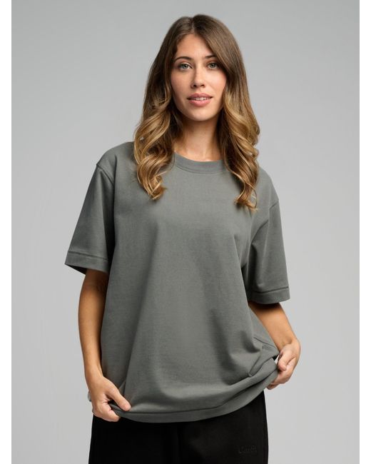 Comfrt Gray Basic Heavyweight Boxy Tee Shirt