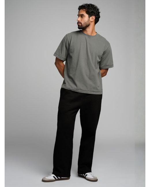Comfrt Gray Basic Heavyweight Boxy Tee Shirt