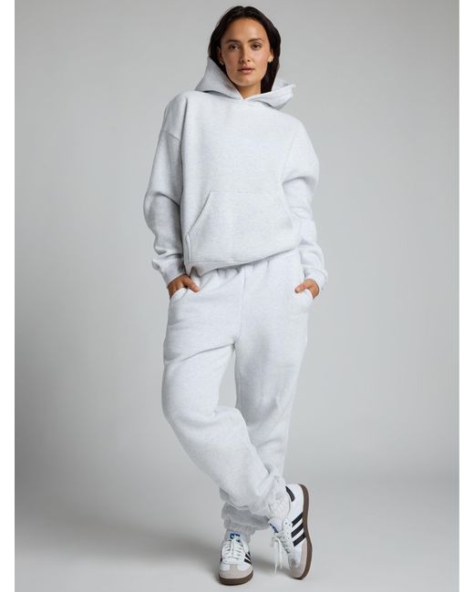 Comfrt Gray Basic Crop Hoodie