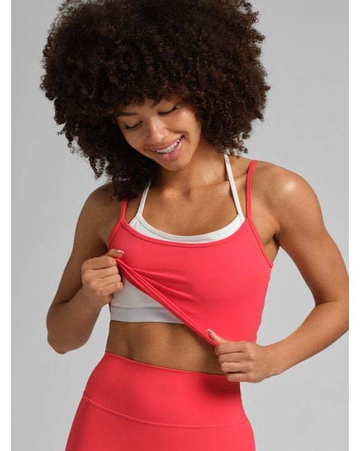 Comfrt Red Core Double Layer Crop Tank