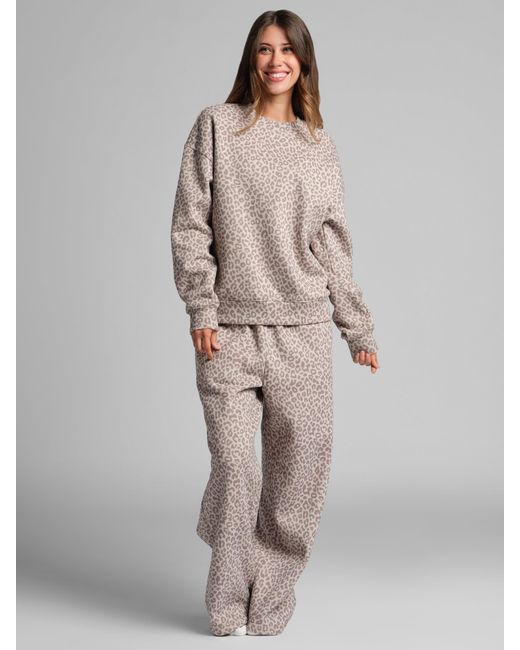Comfrt Natural Basic Crop Crew Sweatshirt