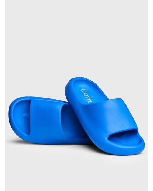Comfrt Blue Marshmallow Slides