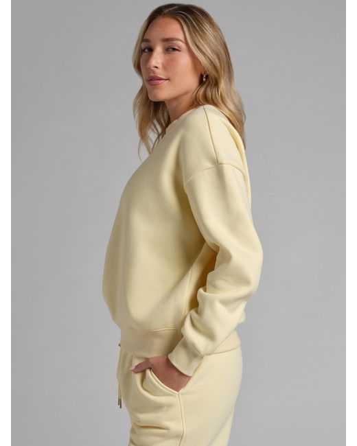 Comfrt Natural Basic Crop Crew Sweatshirt