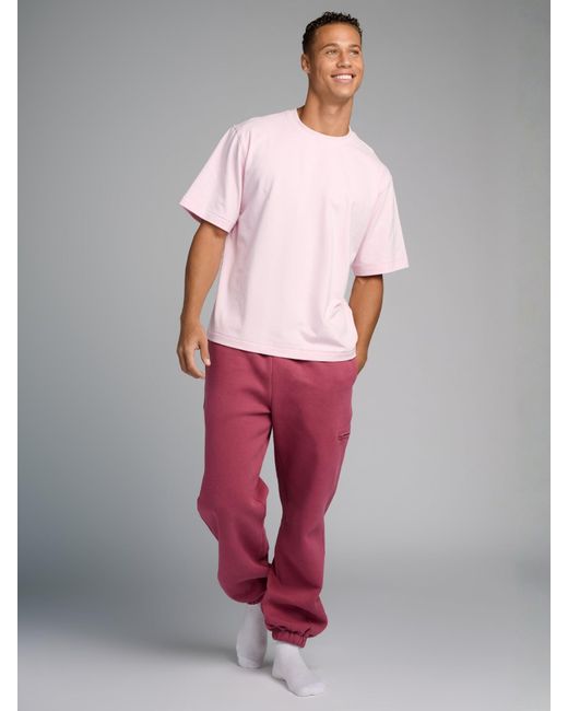 Comfrt Pink Basic Heavyweight Boxy Tee Shirt