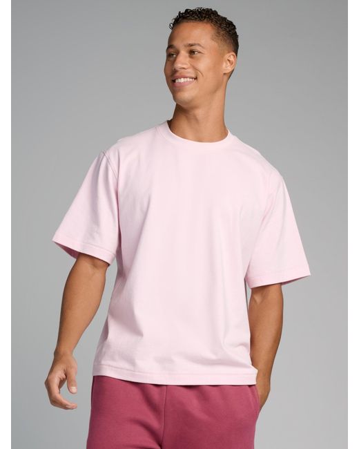 Comfrt Pink Basic Heavyweight Boxy Tee Shirt