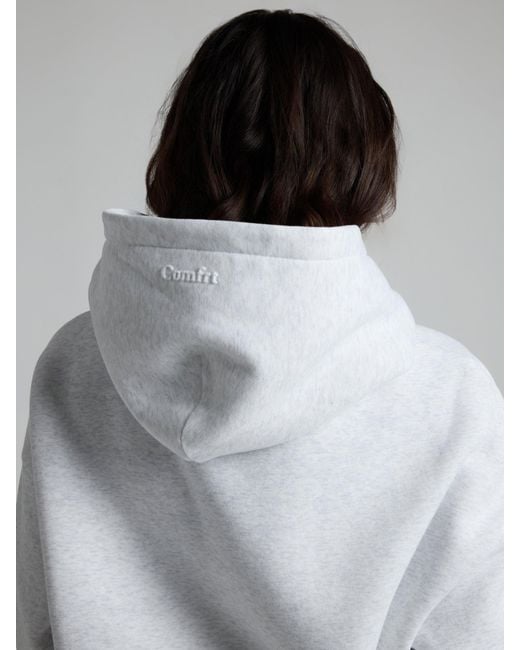 Comfrt Gray Basic Crop Hoodie