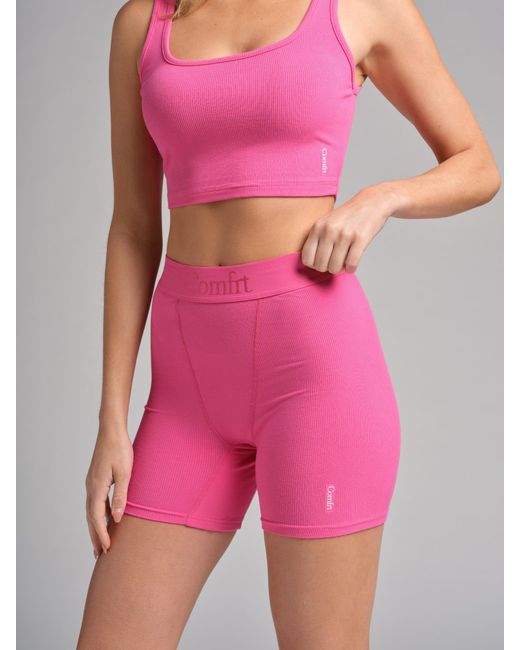 Comfrt Pink Rib Contour Boxer