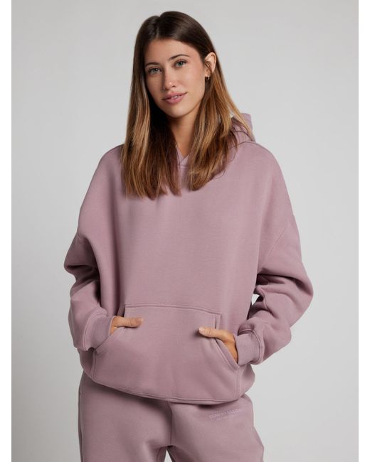 Comfrt Purple Basic Crop Hoodie