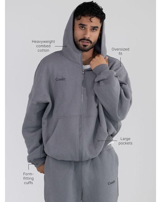 Comfrt Gray Cloud Zip Hoodie