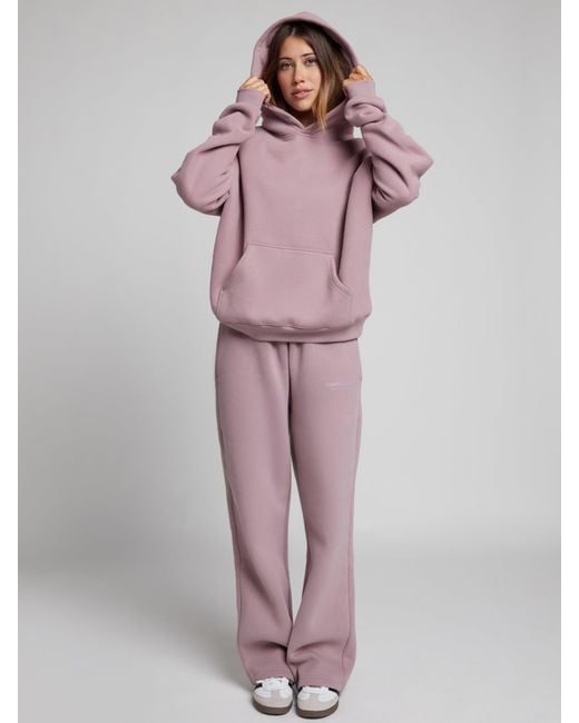 Comfrt Purple Basic Crop Hoodie