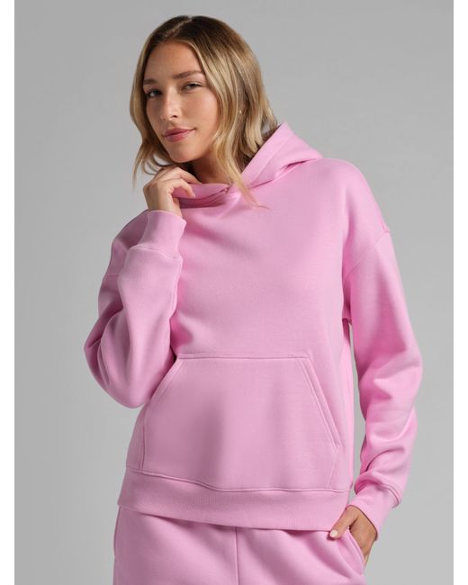 Comfrt Pink Basic Crop Hoodie