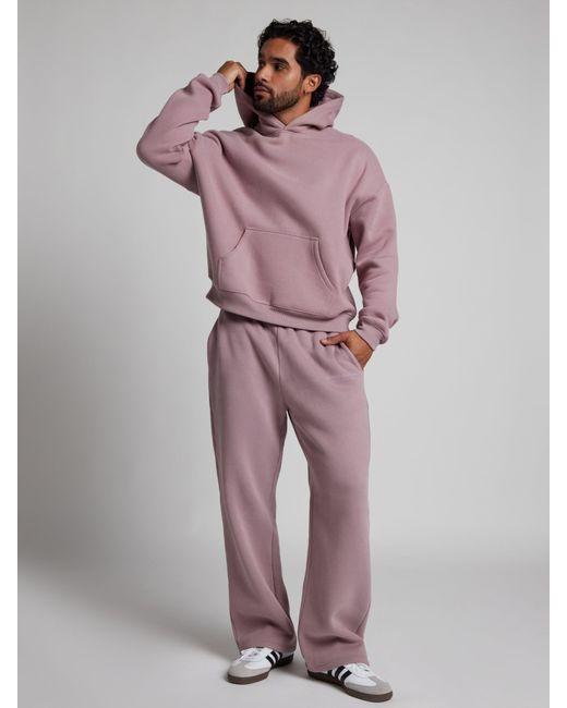 Comfrt Purple Basic Crop Hoodie