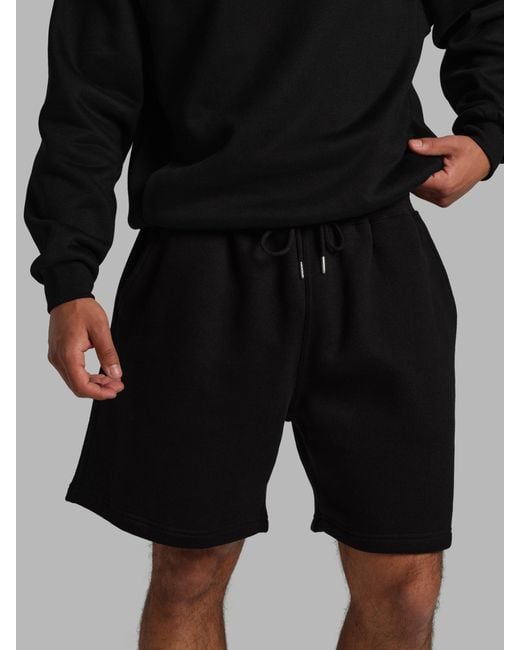 Comfrt Black Basic Fleece Short