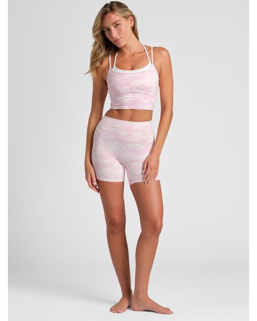 Comfrt White Core Double Layer Crop Tank
