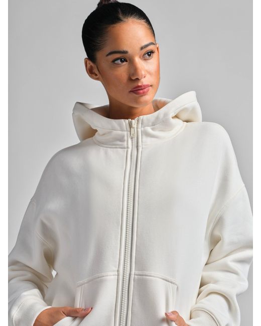 Comfrt Gray Basic Crop Zip Hoodie