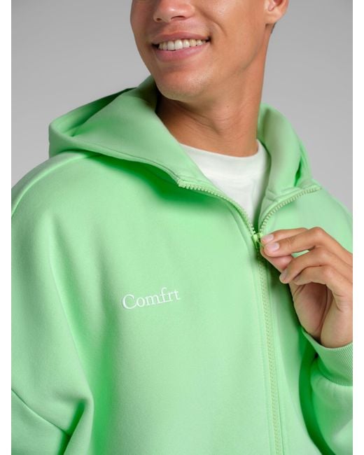Comfrt Green Cloud Zip Hoodie – Mega