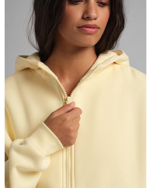 Comfrt Natural Basic Crop Zip Hoodie