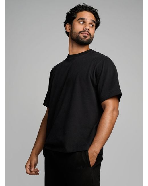 Comfrt Black Basic Heavyweight Boxy Tee Shirt