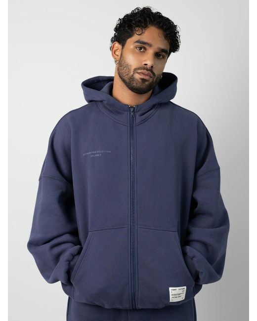 Comfrt Blue Affirmation Zip Hoodie