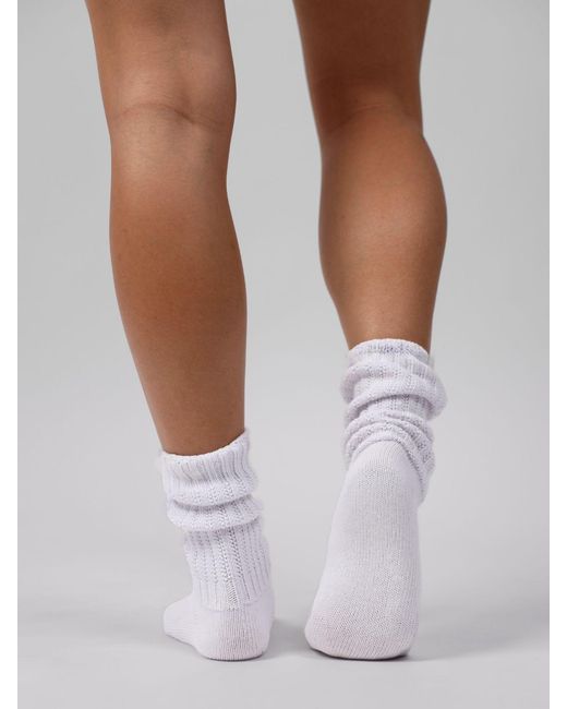Comfrt White Scrunch Socks