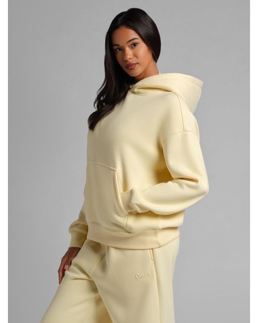 Comfrt Natural Basic Crop Hoodie