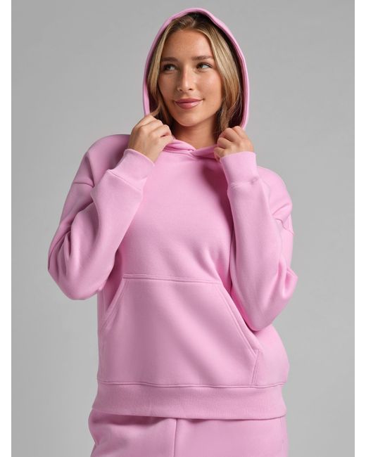 Comfrt Pink Basic Crop Hoodie