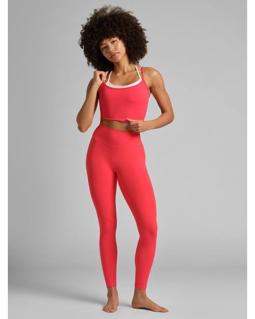 Comfrt Red Core Double Layer Crop Tank