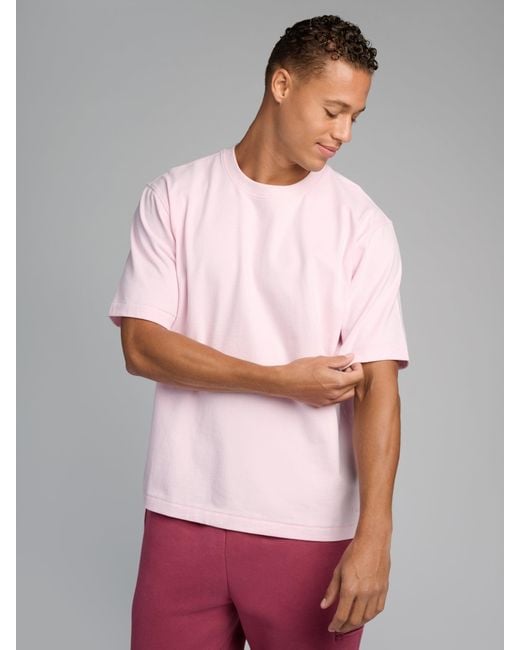 Comfrt Pink Basic Heavyweight Boxy Tee Shirt