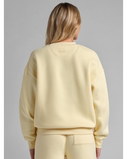 Comfrt Natural Basic Crop Crew Sweatshirt