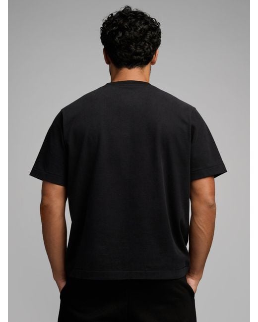 Comfrt Black Basic Heavyweight Boxy Tee Shirt