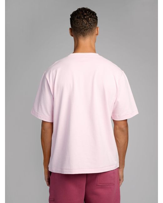 Comfrt Pink Basic Heavyweight Boxy Tee Shirt