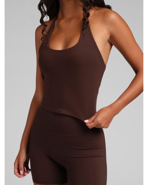 Comfrt Brown Core Halter Tank