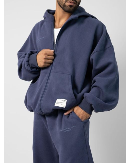 Comfrt Blue Affirmation Zip Hoodie