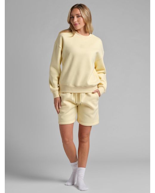 Comfrt Natural Basic Crop Crew Sweatshirt