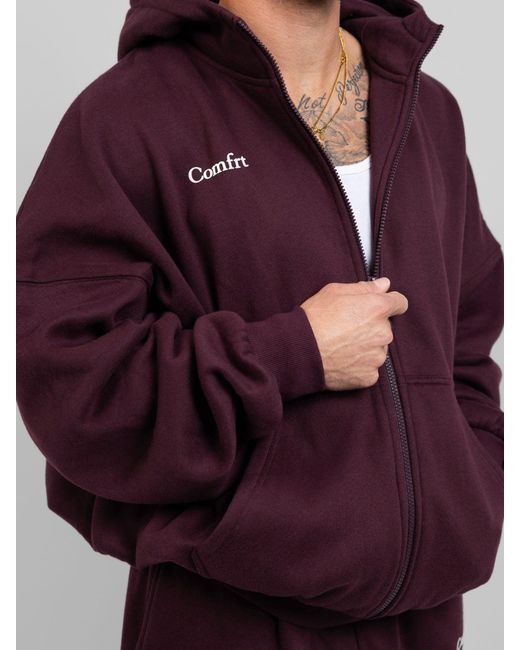 Comfrt Purple Cloud Zip Hoodie