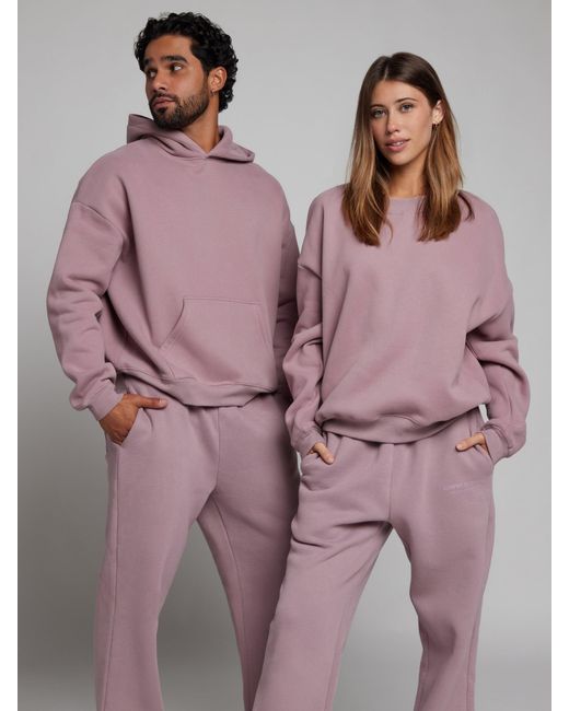 Comfrt Purple Basic Crop Hoodie