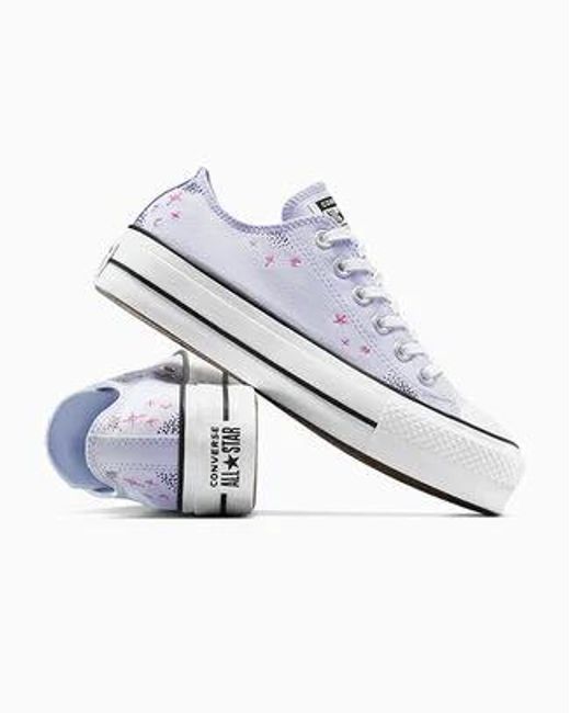 Converse White Chuck Taylor All Star Lift Platform Celestial Canvas For