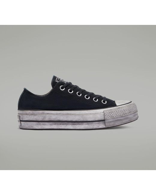 Converse Black Chuck Taylor All Star Lift Smoked Canvas Low Top