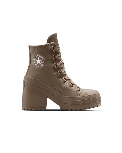 Converse Brown Chuck 70 De Luxe Heel Platform Leather