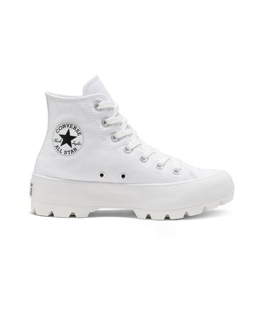 Converse Fleece Chuck Taylor All Star Lugged - Hi in White - Save 30% | Lyst