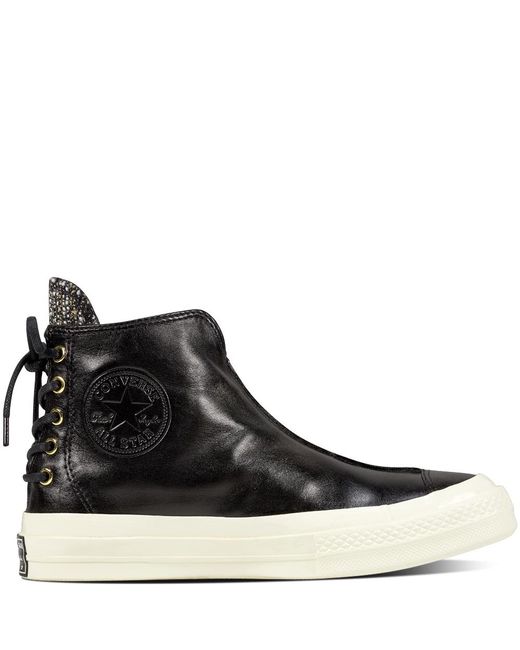 Converse Black Chuck Taylor All Star '70 Leather And Shimmer Punk Boot for men