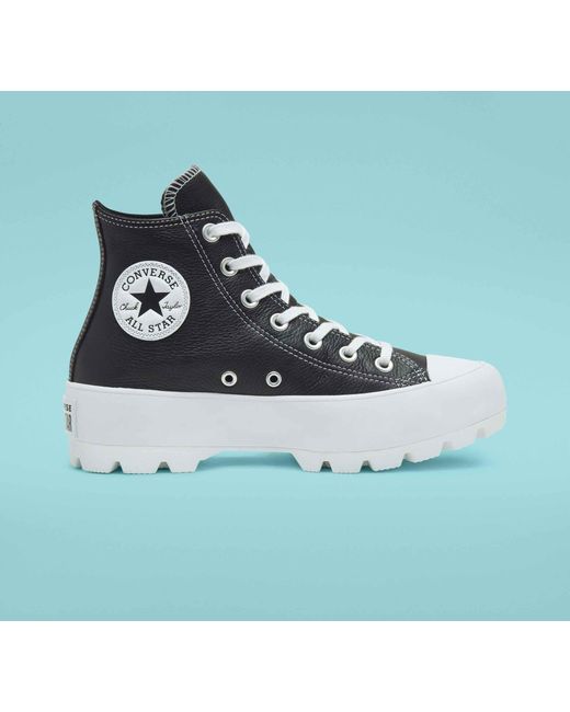 Chuck Taylor All Star High Lugged Cuir Converse en coloris Noir ... Chuck Taylor All Star High Lugged Cuir Converse en coloris Noir ...