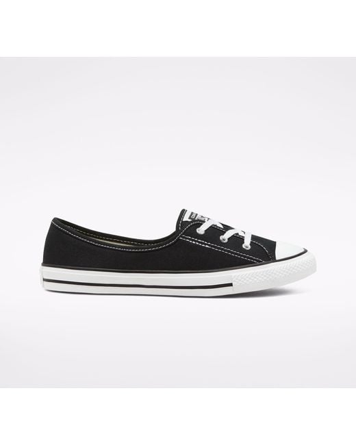 Chuck Taylor All Star Ballet Lace sans lacets Converse en coloris Noir |  Lyst