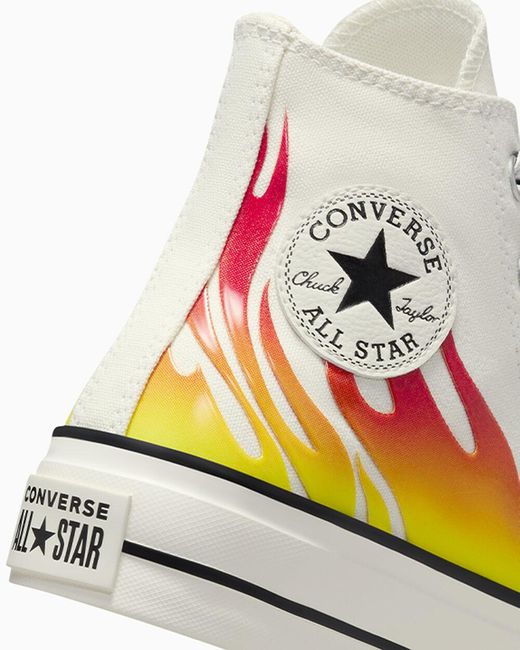 Converse Multicolor Chuck Taylor All Star Lift Platform Flames