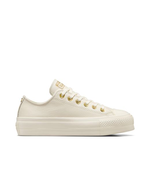 Converse Women's White Chuck Taylor All Star Lift Platform Golden Hits