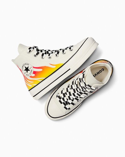 Converse Multicolor Chuck Taylor All Star Lift Platform Flames